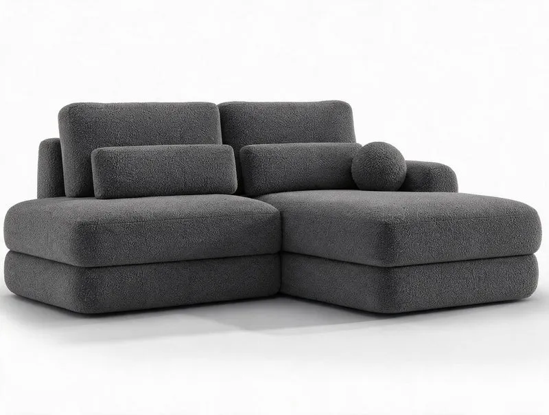 Canapé d'angle convertible design WAGRAM avec coffre de rangement