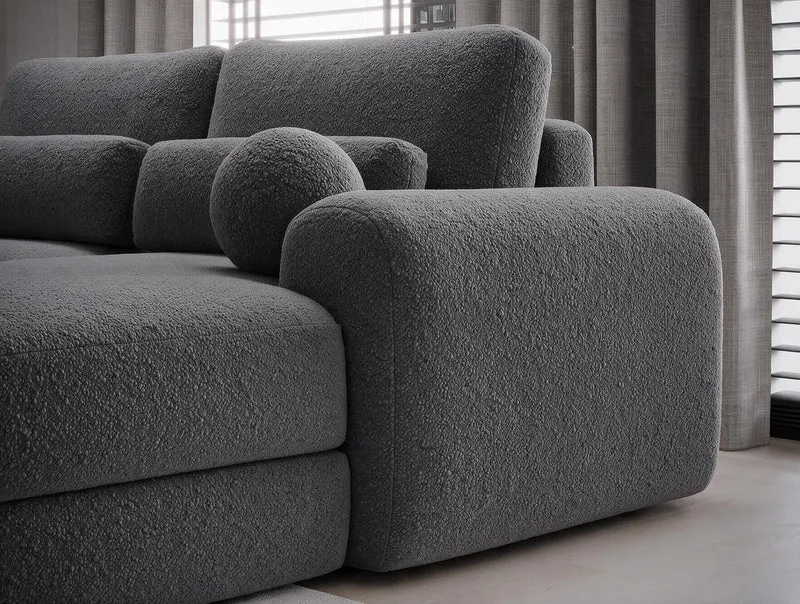 Canapé d'angle convertible design WAGRAM avec coffre de rangement