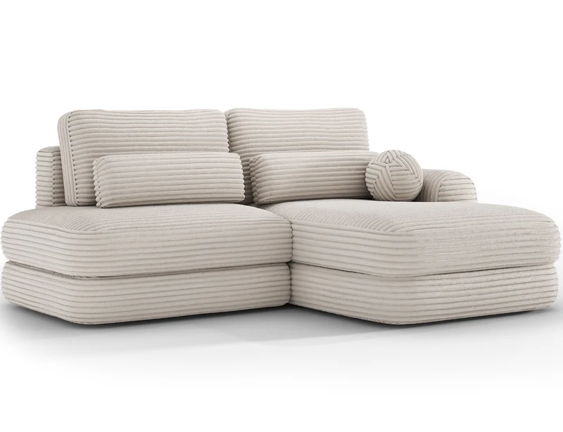 Canapé d'angle convertible design WAGRAM avec coffre de rangement
