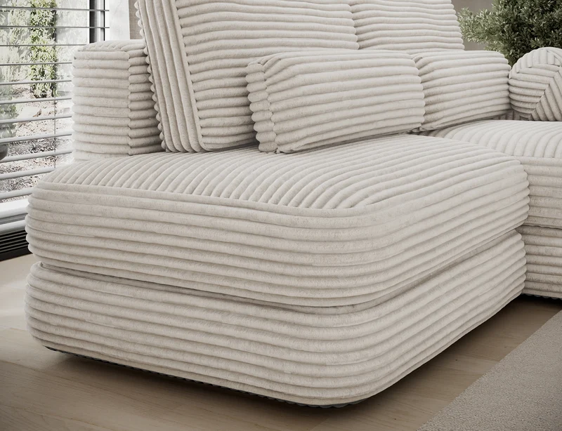 Canapé d'angle convertible design WAGRAM avec coffre de rangement