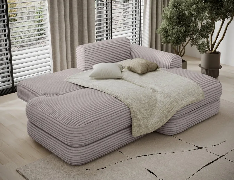 Canapé d'angle convertible design WAGRAM avec coffre de rangement