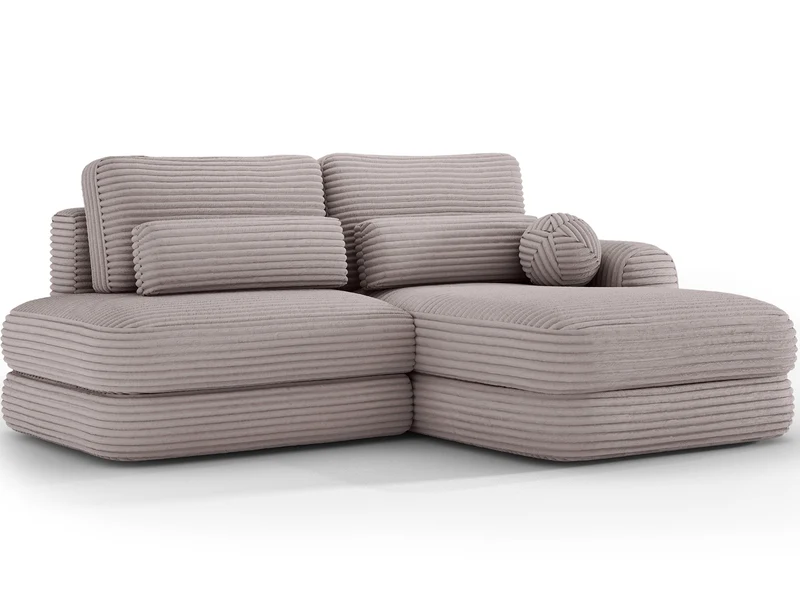 Canapé d'angle convertible design WAGRAM avec coffre de rangement