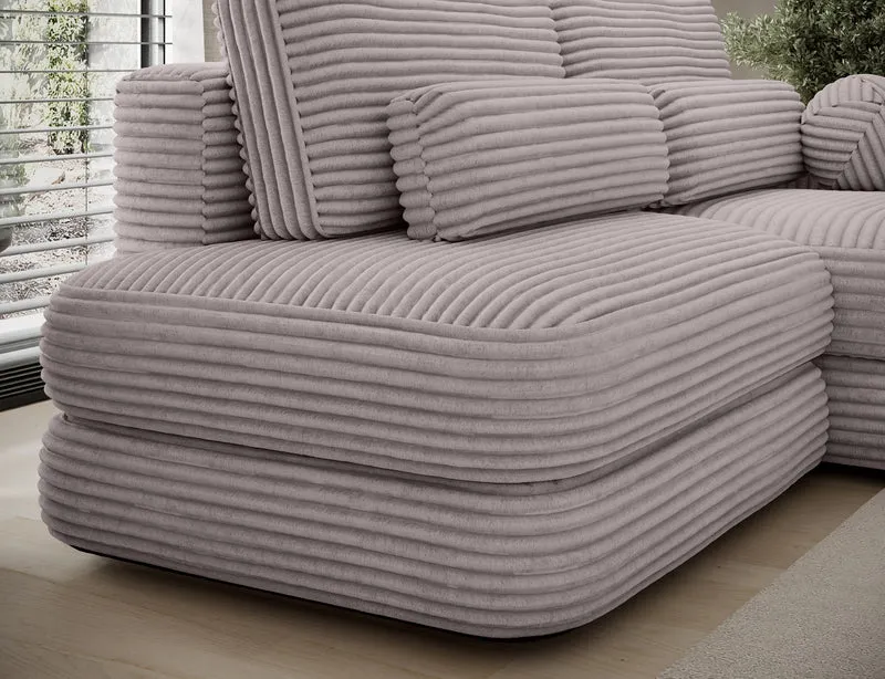 Canapé d'angle convertible design WAGRAM avec coffre de rangement
