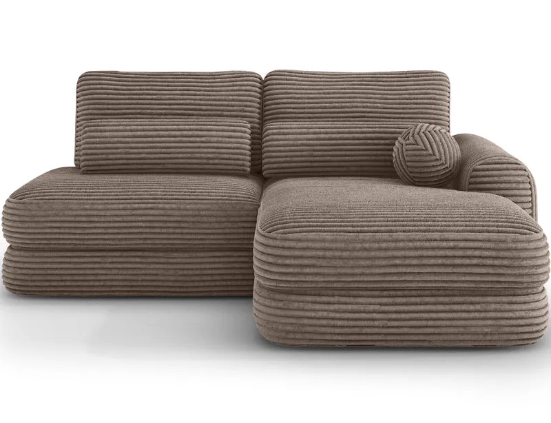 Canapé d'angle convertible design WAGRAM avec coffre de rangement
