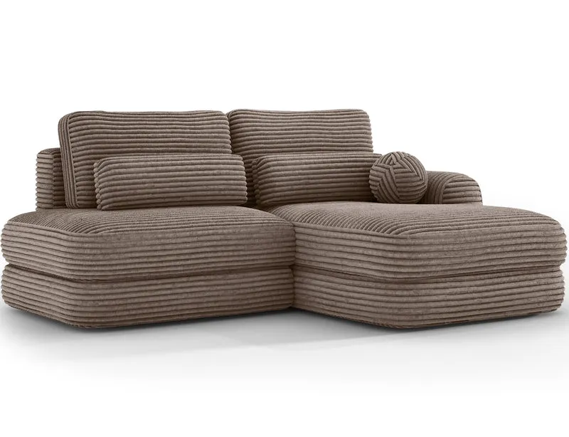 Canapé d'angle convertible design WAGRAM avec coffre de rangement