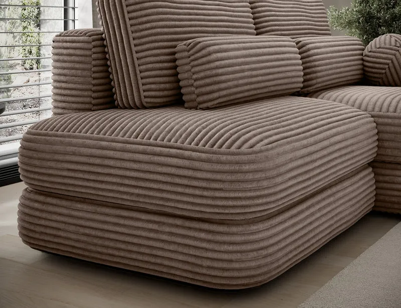 Canapé d'angle convertible design WAGRAM avec coffre de rangement