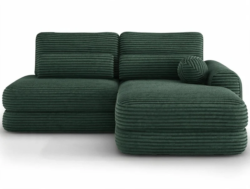 Canapé d'angle convertible design WAGRAM avec coffre de rangement