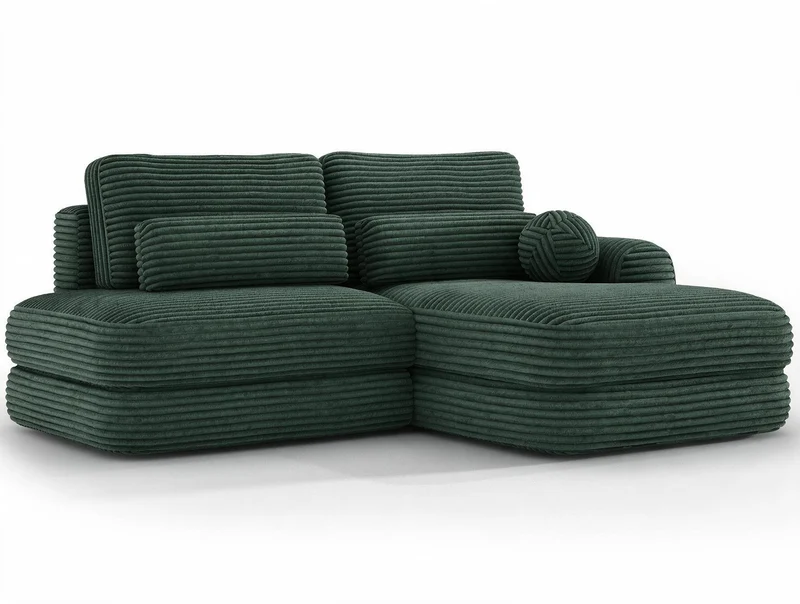 Canapé d'angle convertible design WAGRAM avec coffre de rangement