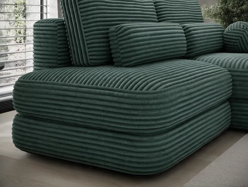 Canapé d'angle convertible design WAGRAM avec coffre de rangement