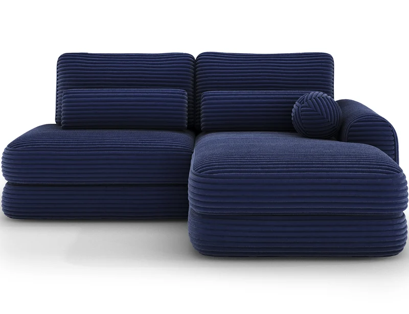 Canapé d'angle convertible design WAGRAM avec coffre de rangement