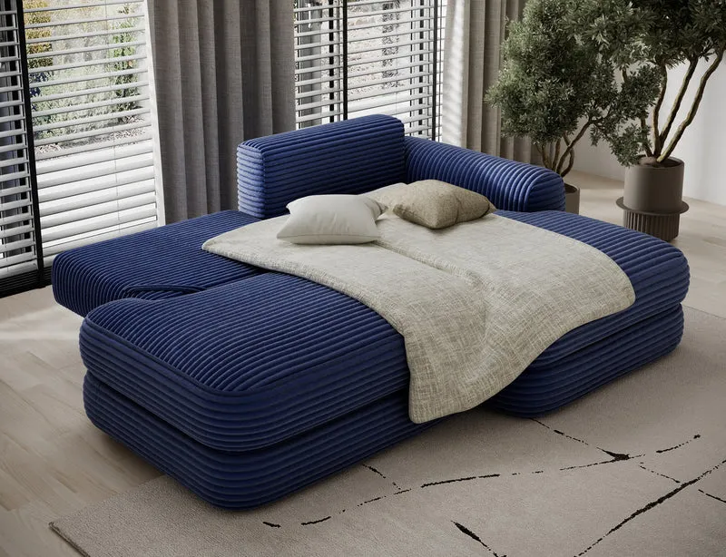 Canapé d'angle convertible design WAGRAM avec coffre de rangement