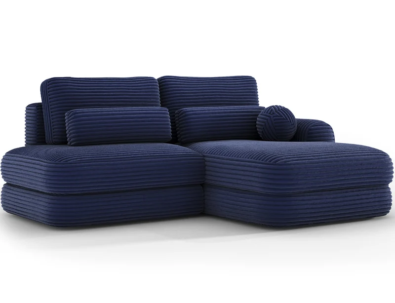Canapé d'angle convertible design WAGRAM avec coffre de rangement