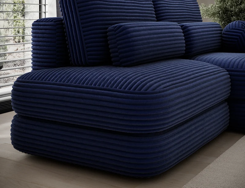 Canapé d'angle convertible design WAGRAM avec coffre de rangement