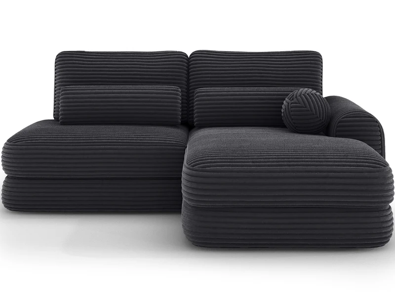 Canapé d'angle convertible design WAGRAM avec coffre de rangement
