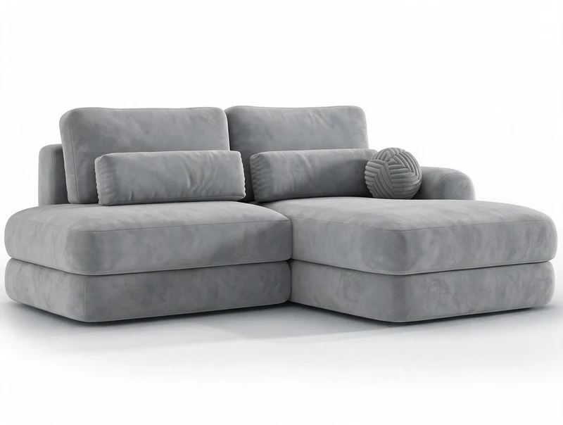 Canapé d'angle convertible design WAGRAM avec coffre de rangement
