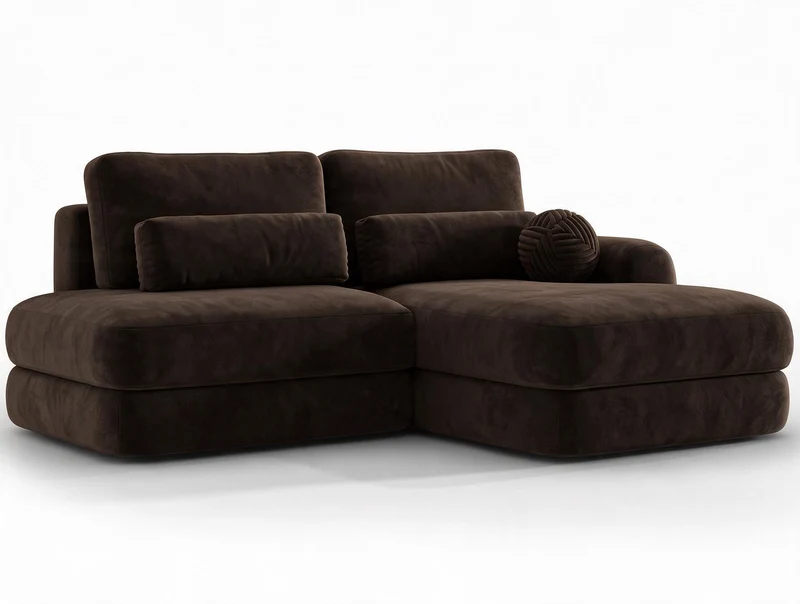 Canapé d'angle convertible design WAGRAM avec coffre de rangement