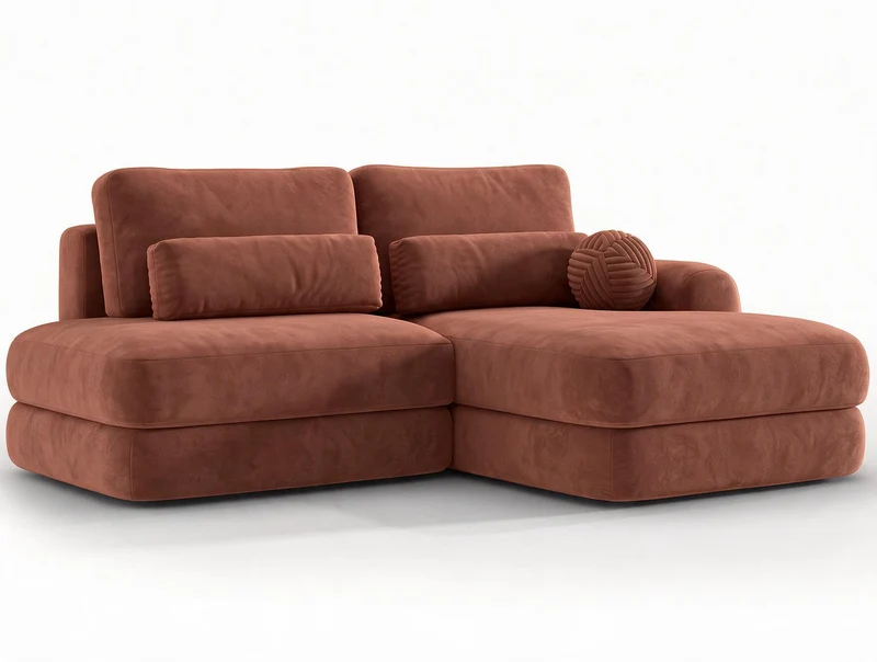Canapé d'angle convertible design WAGRAM avec coffre de rangement
