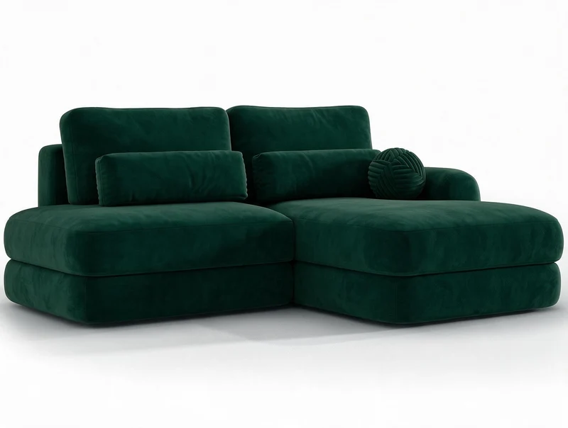 Canapé d'angle convertible design WAGRAM avec coffre de rangement