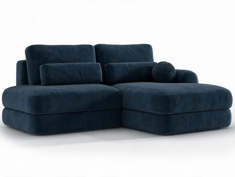 Canapé d'angle convertible design WAGRAM avec coffre de rangement