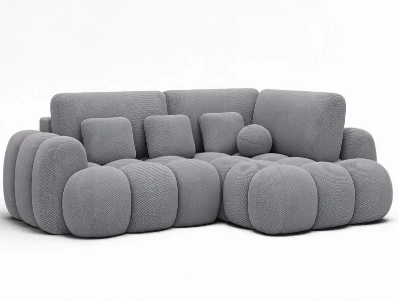 Canapé d'angle convertible design AUBER avec coffre de rangement