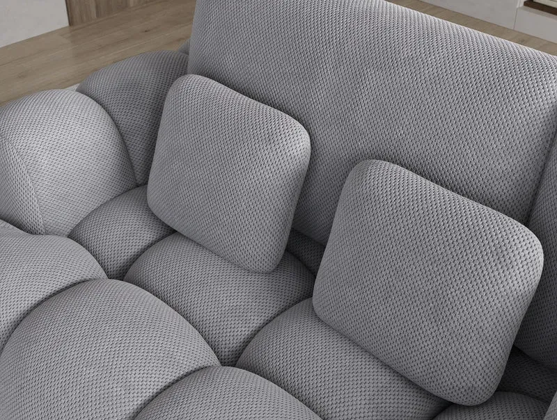 Canapé d'angle convertible design AUBER avec coffre de rangement