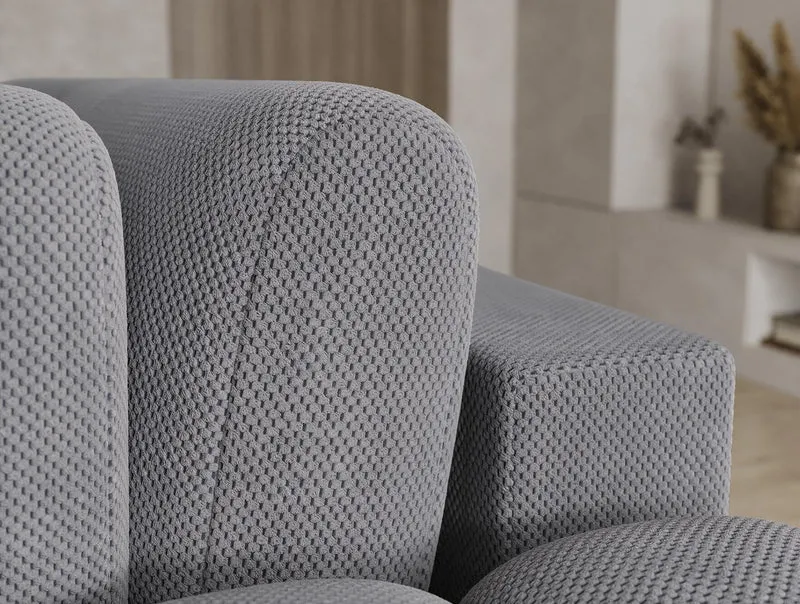 Canapé d'angle convertible design AUBER avec coffre de rangement