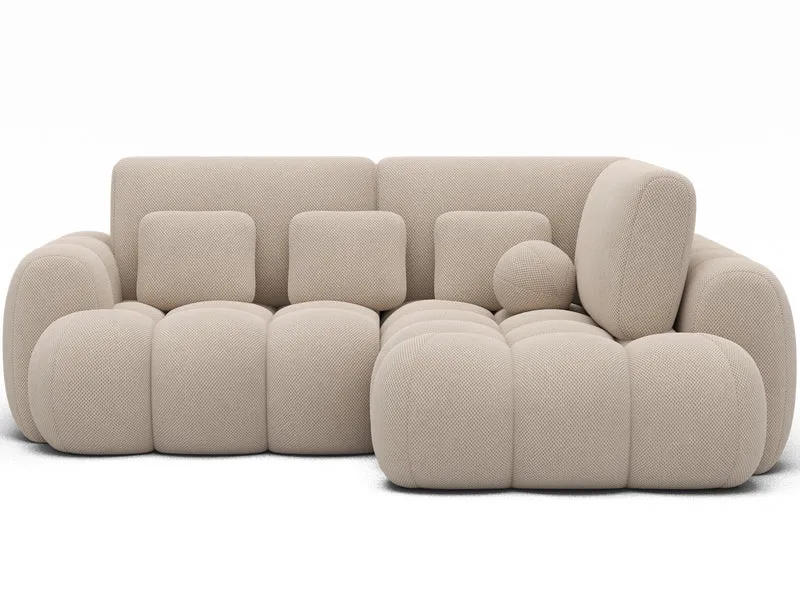 Canapé d'angle convertible design AUBER avec coffre de rangement