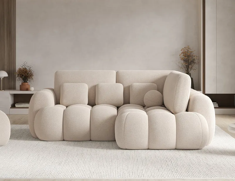 Canapé d'angle convertible design AUBER avec coffre de rangement