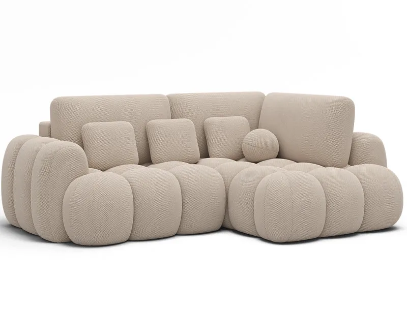 Canapé d'angle convertible design AUBER avec coffre de rangement