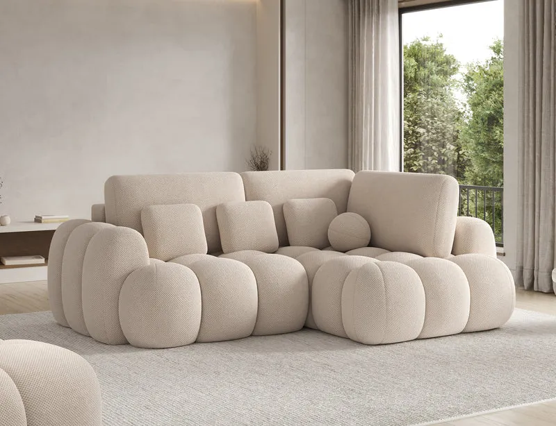 Canapé d'angle convertible design AUBER avec coffre de rangement