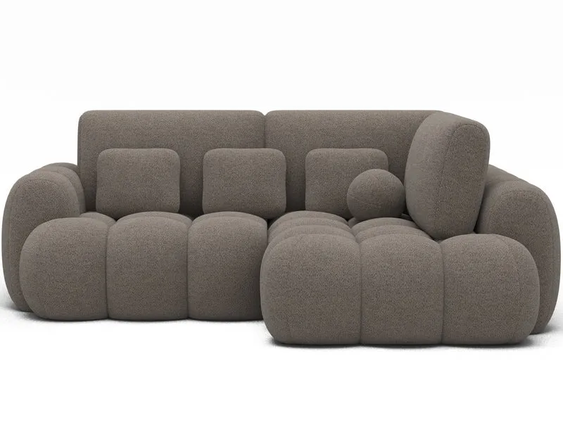 Canapé d'angle convertible design AUBER avec coffre de rangement