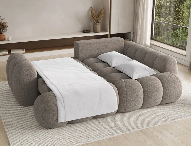Canapé d'angle convertible design AUBER avec coffre de rangement
