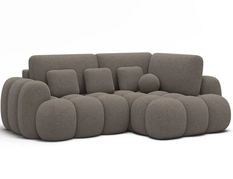 Canapé d'angle convertible design AUBER avec coffre de rangement