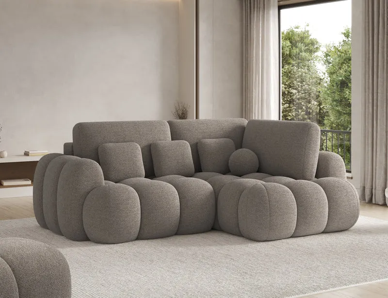 Canapé d'angle convertible design AUBER avec coffre de rangement