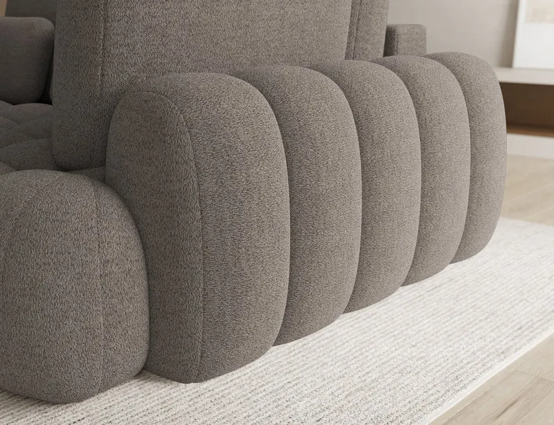 Canapé d'angle convertible design AUBER avec coffre de rangement