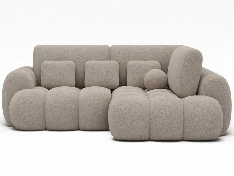 Canapé d'angle convertible design AUBER avec coffre de rangement