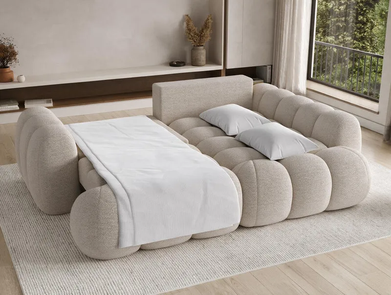 Canapé d'angle convertible design AUBER avec coffre de rangement