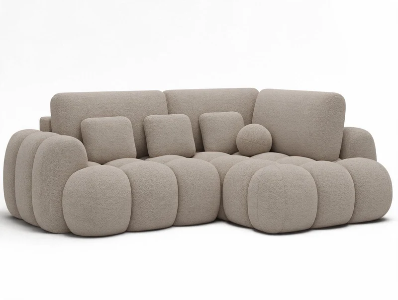 Canapé d'angle convertible design AUBER avec coffre de rangement