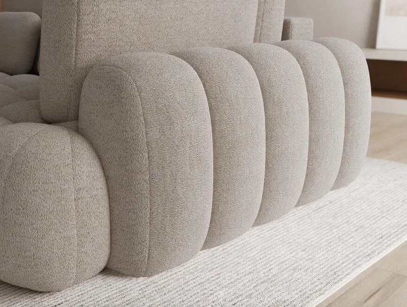 Canapé d'angle convertible design AUBER avec coffre de rangement