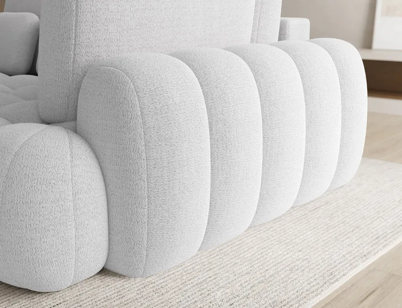 Canapé d'angle convertible design AUBER avec coffre de rangement