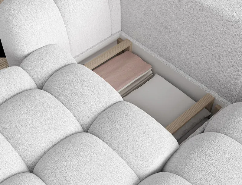 Canapé d'angle convertible design AUBER avec coffre de rangement