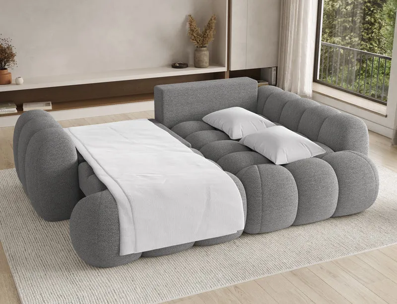 Canapé d'angle convertible design AUBER avec coffre de rangement
