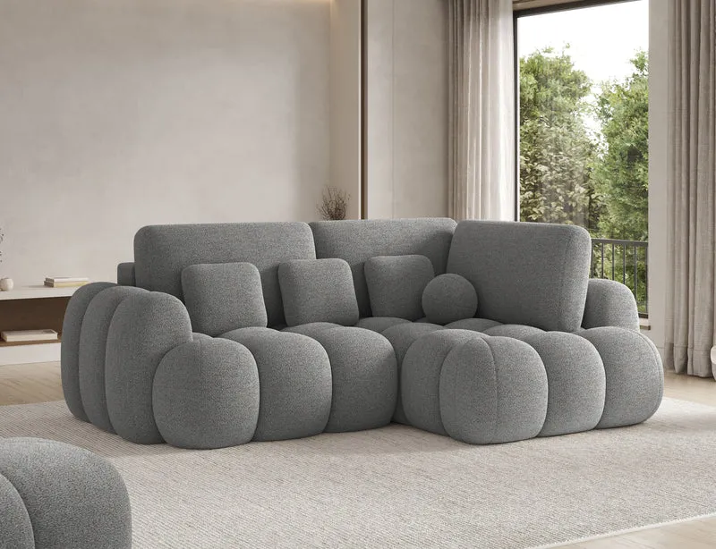 Canapé d'angle convertible design AUBER avec coffre de rangement