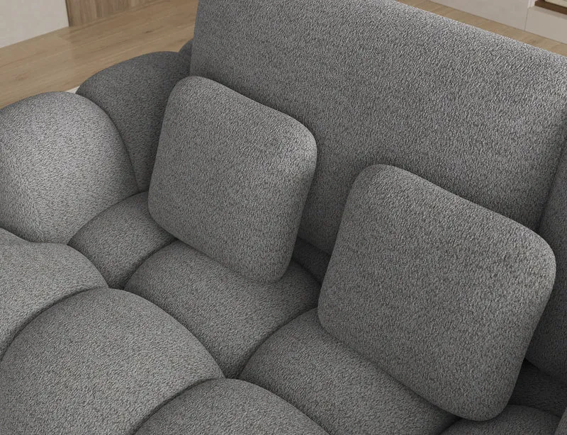 Canapé d'angle convertible design AUBER avec coffre de rangement