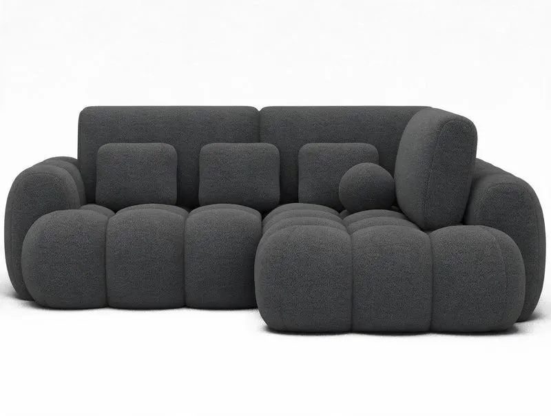 Canapé d'angle convertible design AUBER avec coffre de rangement