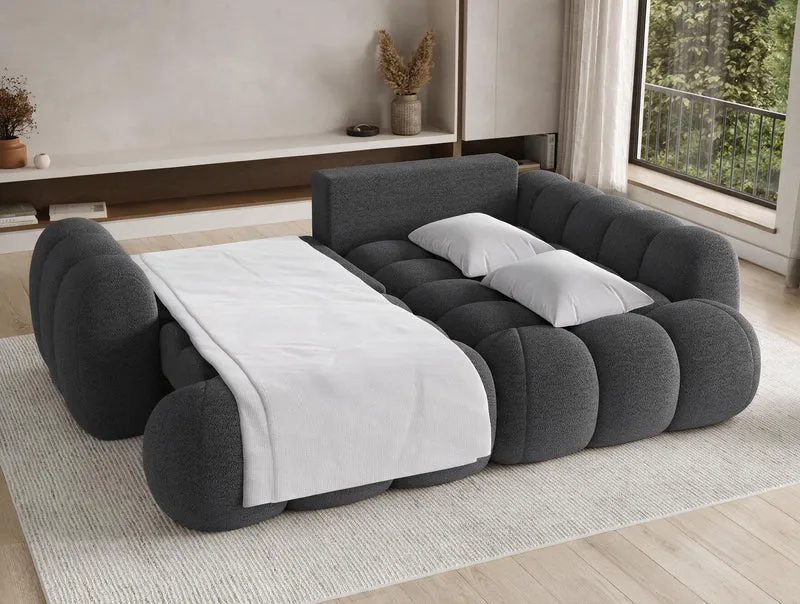 Canapé d'angle convertible design AUBER avec coffre de rangement