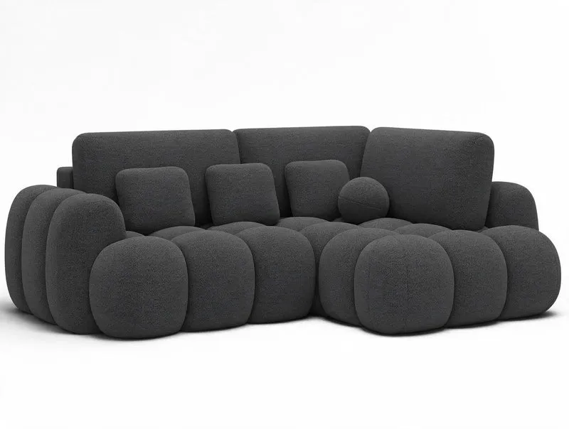 Canapé d'angle convertible design AUBER avec coffre de rangement