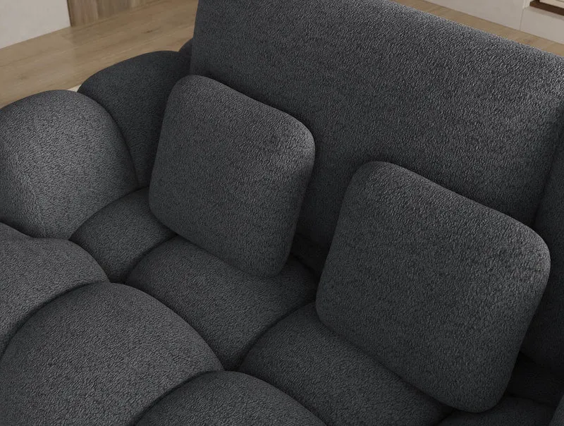 Canapé d'angle convertible design AUBER avec coffre de rangement