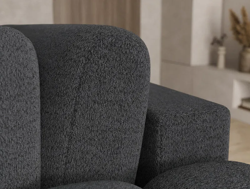 Canapé d'angle convertible design AUBER avec coffre de rangement