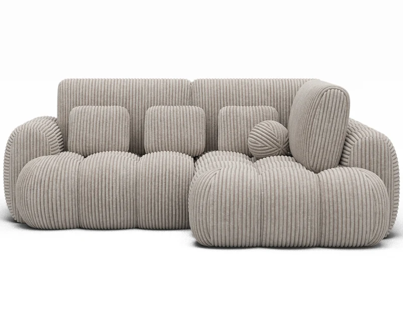 Canapé d'angle convertible design AUBER avec coffre de rangement